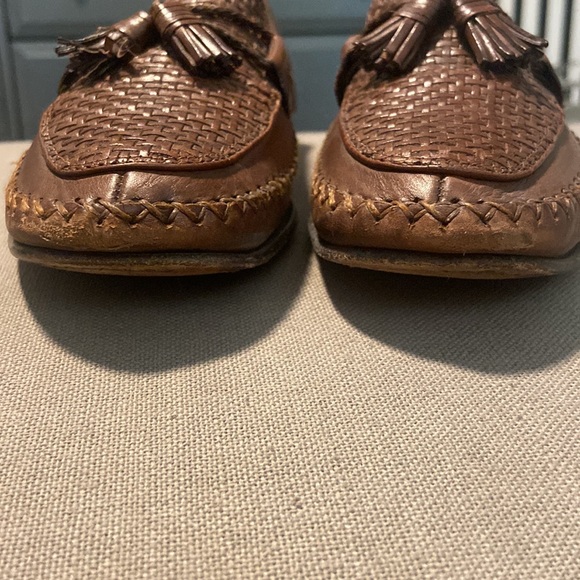 Vintage Cole Haan Country Basket Weave Tassled Loafers - Picture 6 of 10